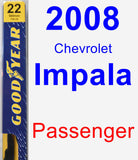 Passenger Wiper Blade for 2008 Chevrolet Impala - Premium