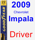 Driver Wiper Blade for 2009 Chevrolet Impala - Premium