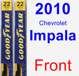 Front Wiper Blade Pack for 2010 Chevrolet Impala - Premium