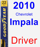 Driver Wiper Blade for 2010 Chevrolet Impala - Premium