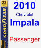 Passenger Wiper Blade for 2010 Chevrolet Impala - Premium