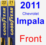 Front Wiper Blade Pack for 2011 Chevrolet Impala - Premium