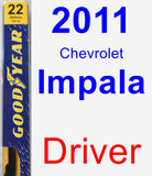 Driver Wiper Blade for 2011 Chevrolet Impala - Premium