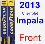 Front Wiper Blade Pack for 2013 Chevrolet Impala - Premium