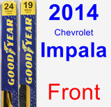 Front Wiper Blade Pack for 2014 Chevrolet Impala - Premium