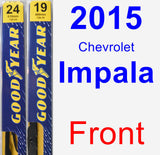 Front Wiper Blade Pack for 2015 Chevrolet Impala - Premium