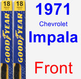 Front Wiper Blade Pack for 1971 Chevrolet Impala - Premium