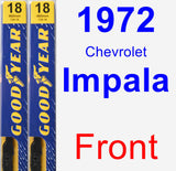 Front Wiper Blade Pack for 1972 Chevrolet Impala - Premium