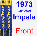 Front Wiper Blade Pack for 1973 Chevrolet Impala - Premium