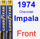 Front Wiper Blade Pack for 1974 Chevrolet Impala - Premium