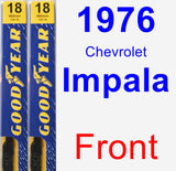 Front Wiper Blade Pack for 1976 Chevrolet Impala - Premium