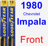 Front Wiper Blade Pack for 1980 Chevrolet Impala - Premium