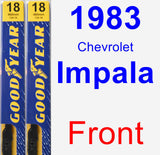 Front Wiper Blade Pack for 1983 Chevrolet Impala - Premium