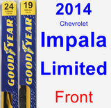 Front Wiper Blade Pack for 2014 Chevrolet Impala Limited - Premium