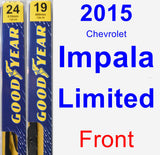 Front Wiper Blade Pack for 2015 Chevrolet Impala Limited - Premium