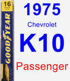 Passenger Wiper Blade for 1975 Chevrolet K10 - Premium