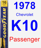 Passenger Wiper Blade for 1978 Chevrolet K10 - Premium
