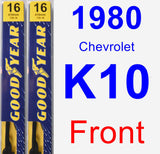 Front Wiper Blade Pack for 1980 Chevrolet K10 - Premium