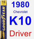 Driver Wiper Blade for 1980 Chevrolet K10 - Premium