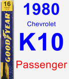 Passenger Wiper Blade for 1980 Chevrolet K10 - Premium
