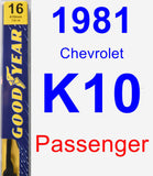 Passenger Wiper Blade for 1981 Chevrolet K10 - Premium