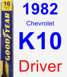 Driver Wiper Blade for 1982 Chevrolet K10 - Premium