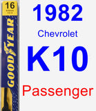 Passenger Wiper Blade for 1982 Chevrolet K10 - Premium