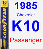 Passenger Wiper Blade for 1985 Chevrolet K10 - Premium