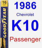 Passenger Wiper Blade for 1986 Chevrolet K10 - Premium