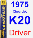 Driver Wiper Blade for 1975 Chevrolet K20 - Premium