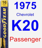 Passenger Wiper Blade for 1975 Chevrolet K20 - Premium