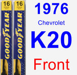 Front Wiper Blade Pack for 1976 Chevrolet K20 - Premium