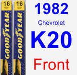 Front Wiper Blade Pack for 1982 Chevrolet K20 - Premium