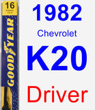 Driver Wiper Blade for 1982 Chevrolet K20 - Premium