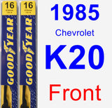 Front Wiper Blade Pack for 1985 Chevrolet K20 - Premium