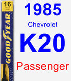 Passenger Wiper Blade for 1985 Chevrolet K20 - Premium