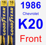 Front Wiper Blade Pack for 1986 Chevrolet K20 - Premium