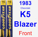 Front Wiper Blade Pack for 1983 Chevrolet K5 Blazer - Premium