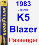 Passenger Wiper Blade for 1983 Chevrolet K5 Blazer - Premium