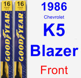 Front Wiper Blade Pack for 1986 Chevrolet K5 Blazer - Premium