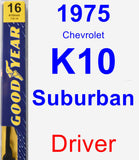 Driver Wiper Blade for 1975 Chevrolet K10 Suburban - Premium