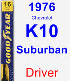 Driver Wiper Blade for 1976 Chevrolet K10 Suburban - Premium