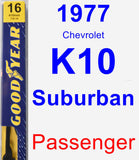 Passenger Wiper Blade for 1977 Chevrolet K10 Suburban - Premium
