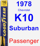 Passenger Wiper Blade for 1978 Chevrolet K10 Suburban - Premium