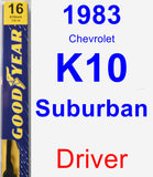 Driver Wiper Blade for 1983 Chevrolet K10 Suburban - Premium