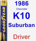 Driver Wiper Blade for 1986 Chevrolet K10 Suburban - Premium