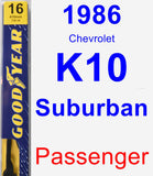 Passenger Wiper Blade for 1986 Chevrolet K10 Suburban - Premium