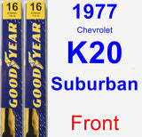 Front Wiper Blade Pack for 1977 Chevrolet K20 Suburban - Premium