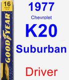 Driver Wiper Blade for 1977 Chevrolet K20 Suburban - Premium