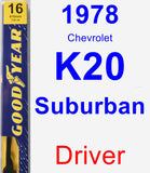 Driver Wiper Blade for 1978 Chevrolet K20 Suburban - Premium